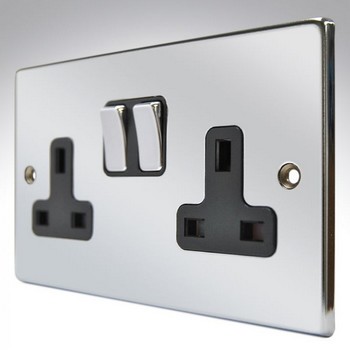 Additional Chrome Double Power Socket