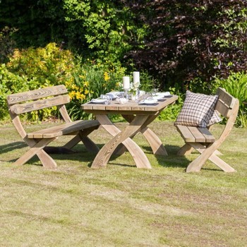 Harriet Table and 2 Bench Set