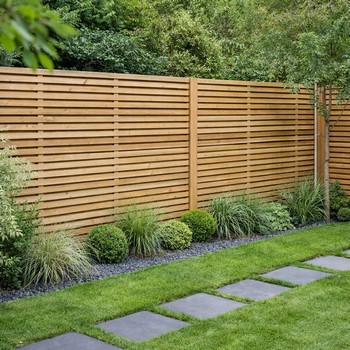 Hit and Miss Flat Top Fence Panel