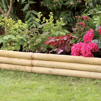 Horizontal Log Edging