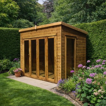 TGB Pent Summerhouse with Folding Doors
