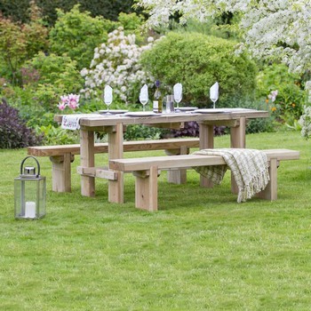 Rebecca Table and Bench Set 1.8m