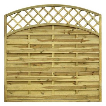 San Remo Bowtop Fence Panel with Trellis