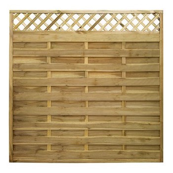 San Remo Flat Top Fence Panel with Trellis