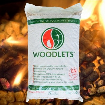 Woodlets Premium Heating Pellets - 1 x 10kg Bag 