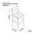 Terraza Outdoor Kitchen High Chair - Size Diagram