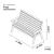 Freya 3 Seater Bench - Size Diagram