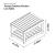 Terraza Outdoor Kitchen Low Table - Size Diagram
