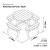 Katie Picnic Table - Size Diagram